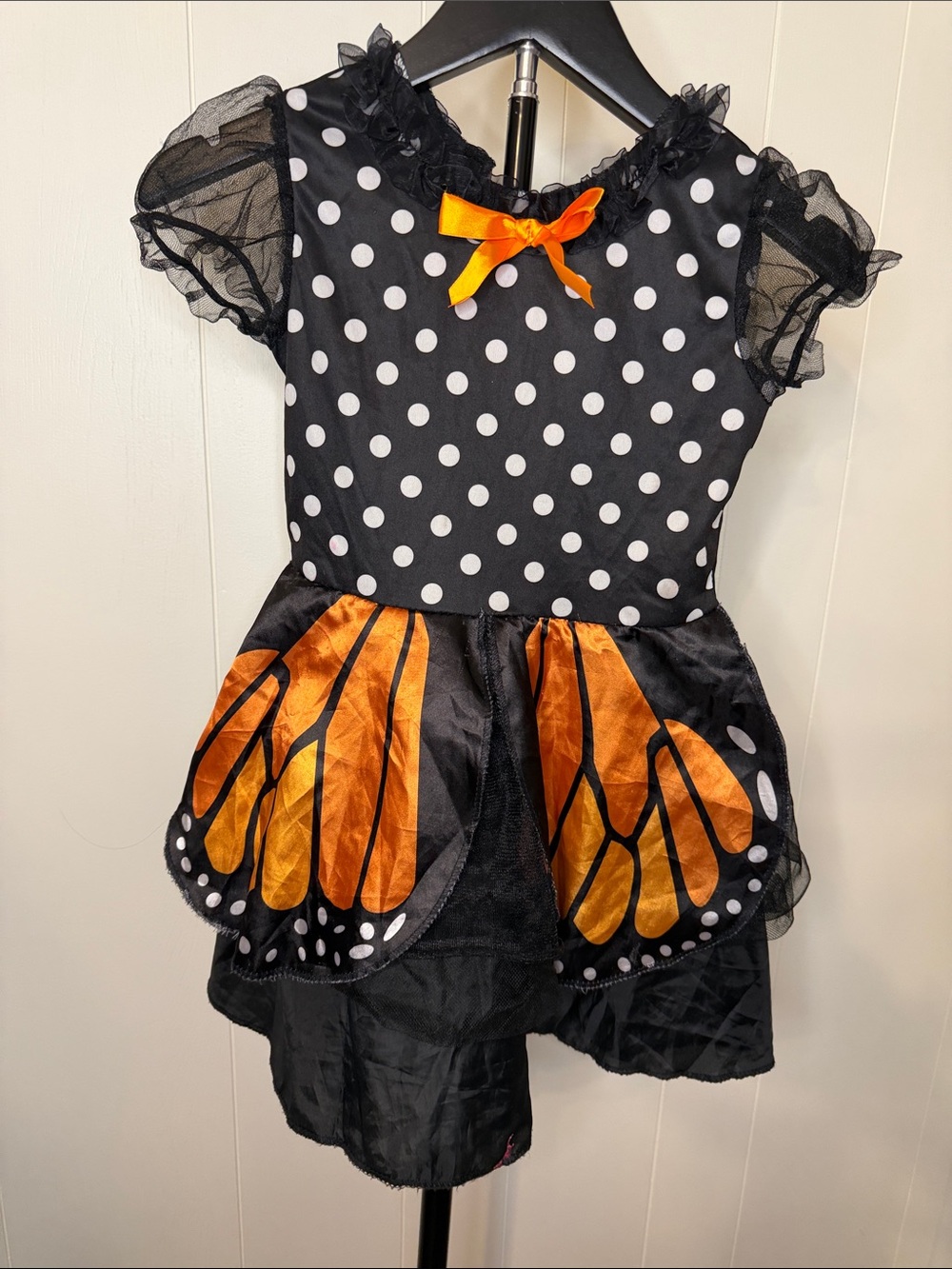 Target Black & Orange Polka Dot Butterfly Dress Costume